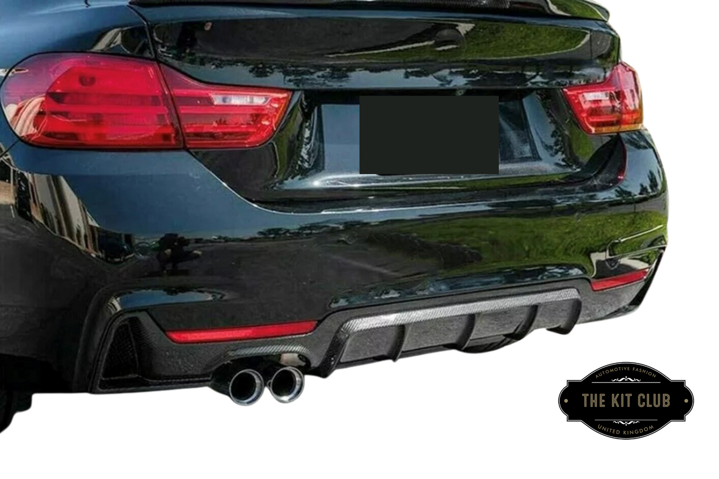 BMW 4 Series F32 F33 F36 - M Performance Style Rear Diffuser Carbon Look