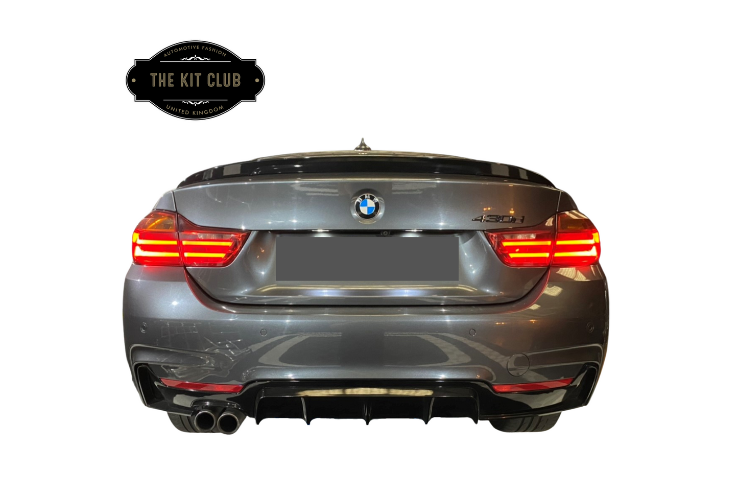 BMW 4 Series F32 F33 F36 - M Performance Style Rear Diffuser Gloss Black