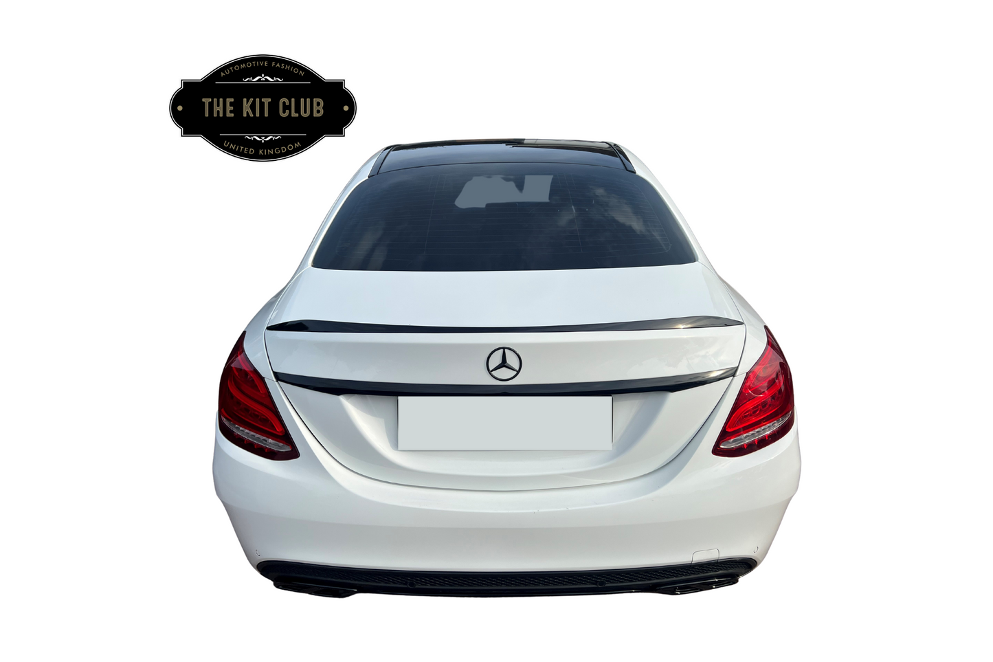 Mercedes C Class Saloon W205 C43-AMG Style Rear 4D Boot Spoiler Gloss Black