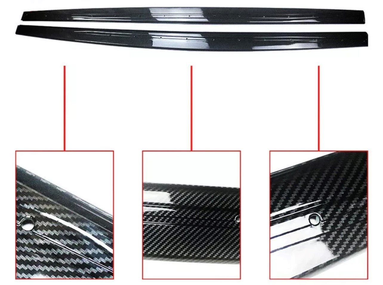 BMW 2 Series F22 F23 F87 - M Performance Style Side Skirt Extensions Carbon Look