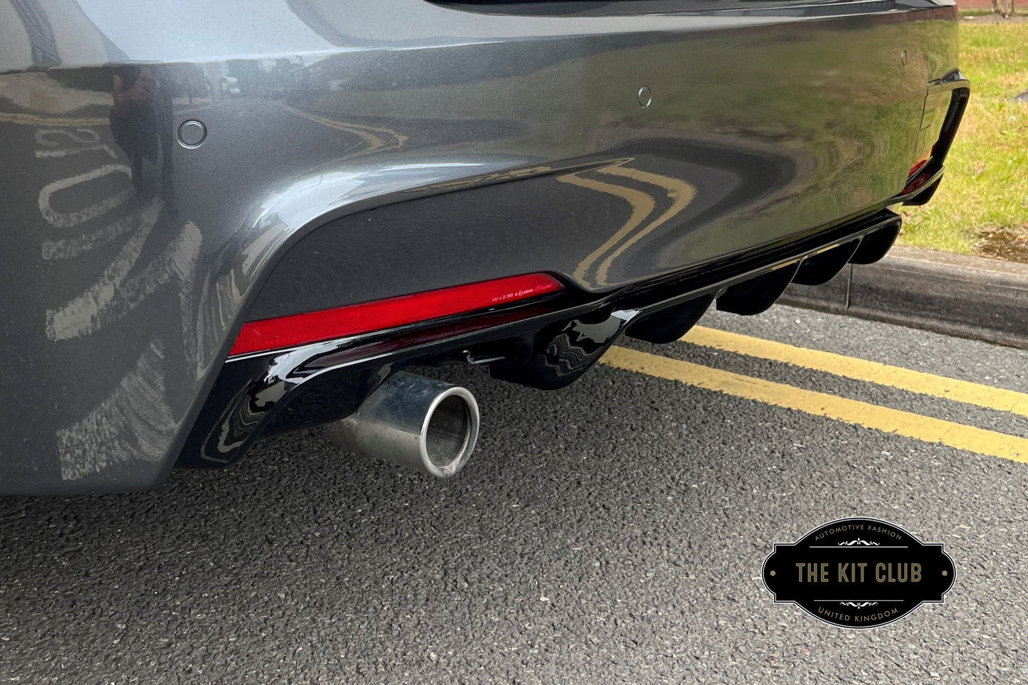 BMW 3 Series F30 F31 - M Performance Style Rear Diffuser Gloss Black