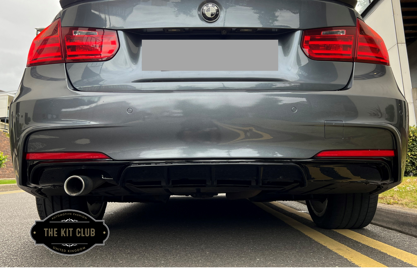 BMW 3 Series F30 F31 - M Performance Style Rear Diffuser Gloss Black