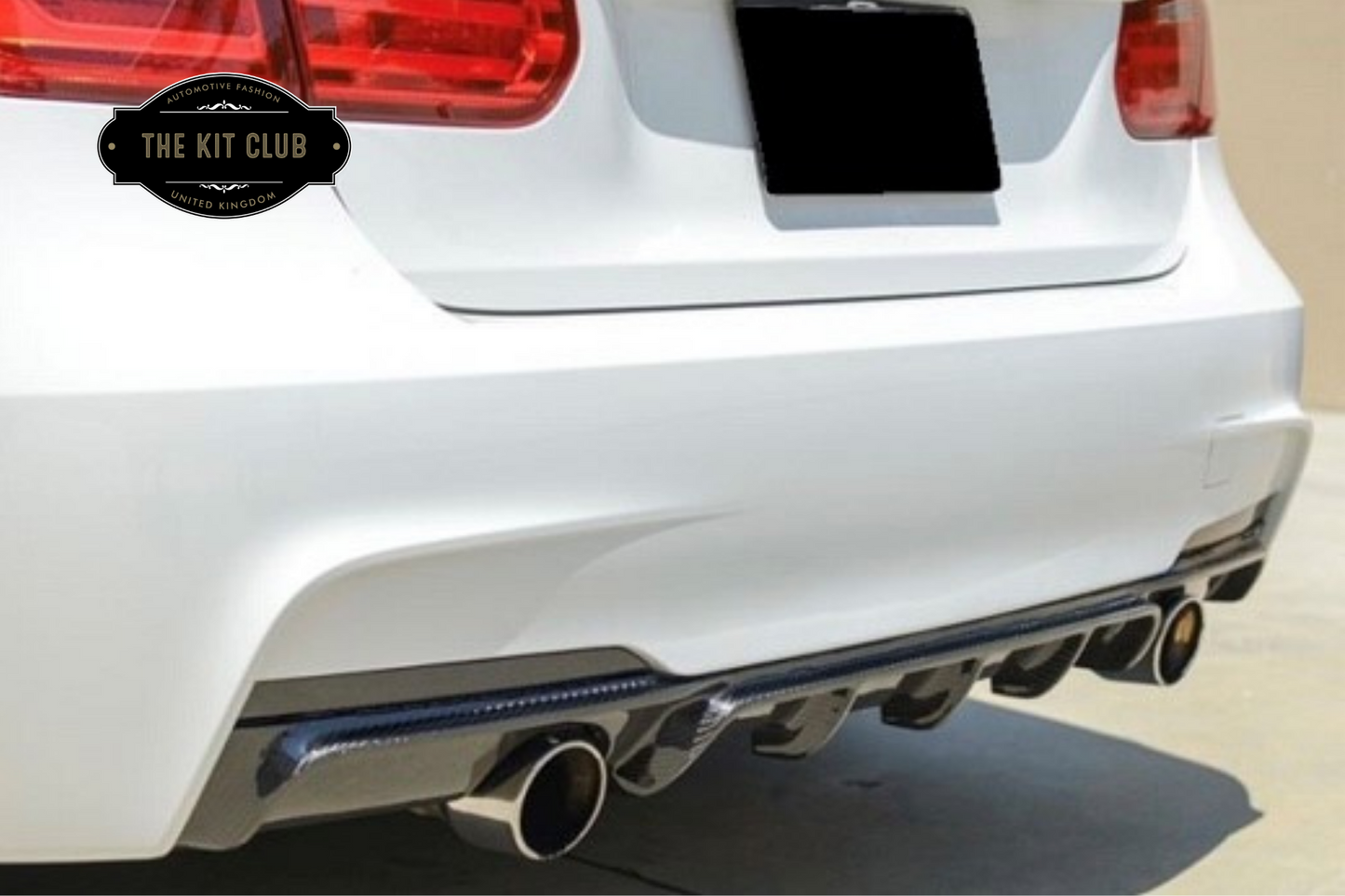 BMW 3 Series F30 F31 335i 340i - M Performance Style Rear Diffuser Carbon Look Dual Exit