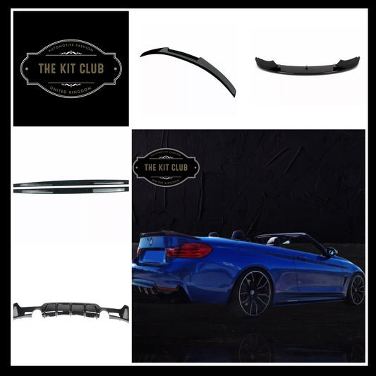 BMW 4 Series F33 Convertible 435i 440i - M Performance Style Package Gloss Black