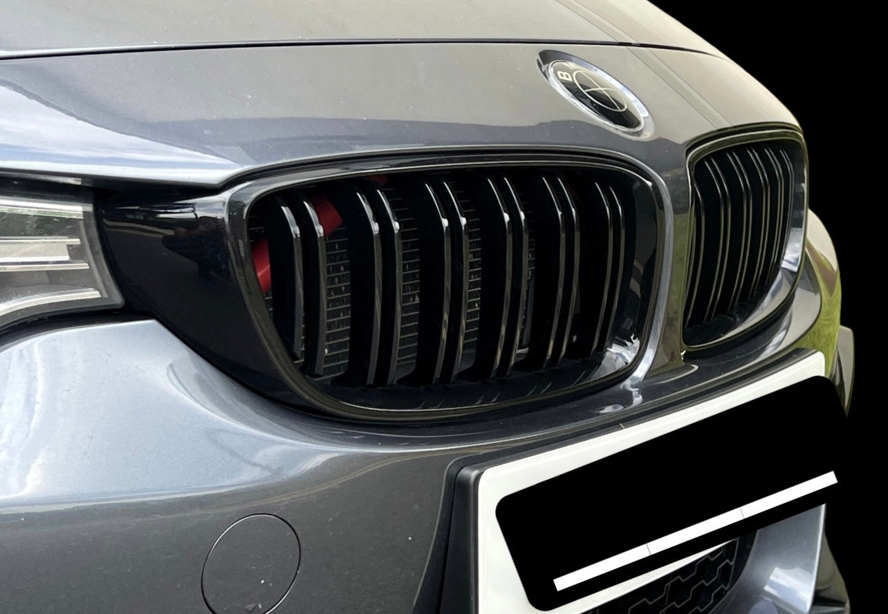 BMW 4 Series F32 F33 F36 - M Performance Style Dual Slat Kidney Grille Gloss Black