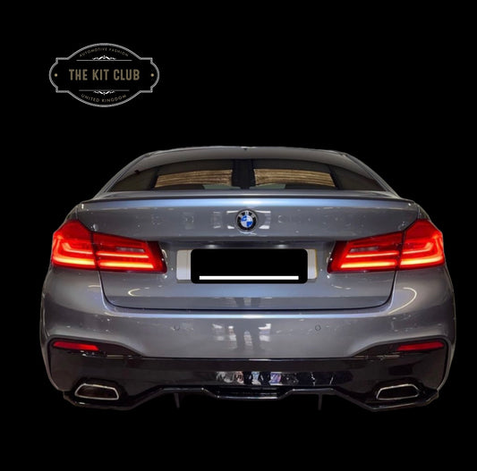 BMW 5 Series G30 G31 - M Performance Style Rear Diffuser Gloss Black