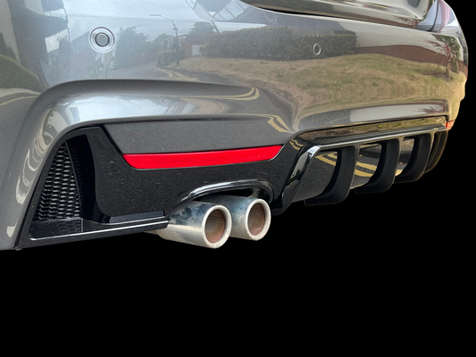 BMW 4 Series F32 F33 F36 - M Performance Style Rear Diffuser Gloss Black