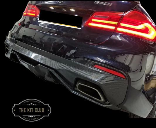 BMW 5 Series G30 G31 - M Performance Style Rear Diffuser Carbon Look