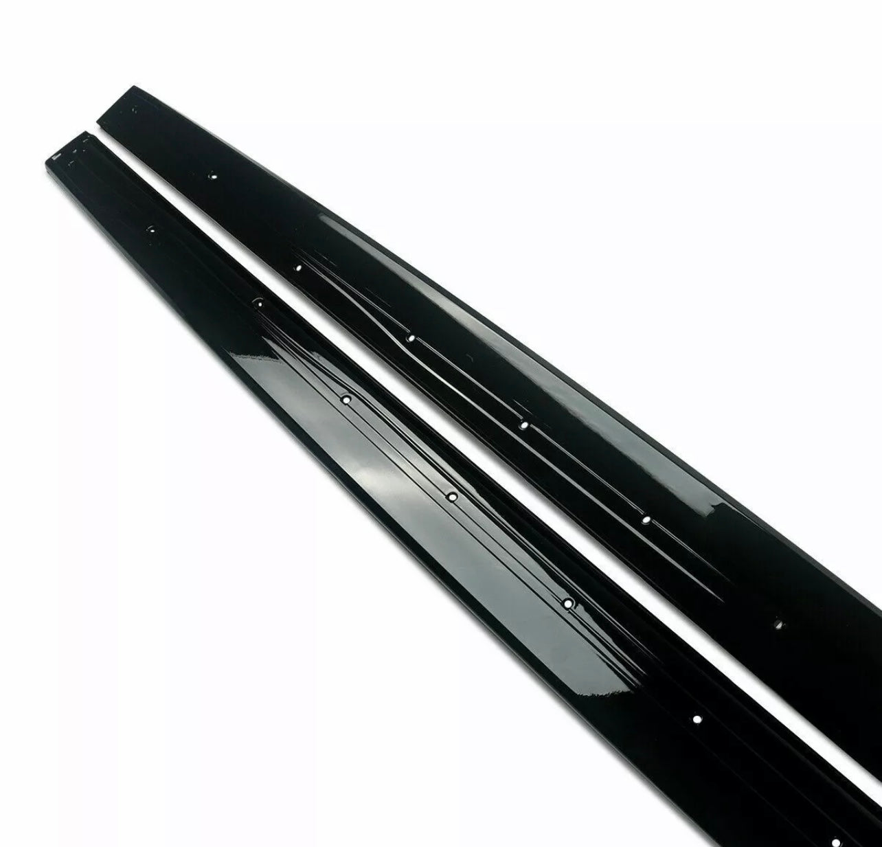 BMW 4 Series F32 F33 F36 - M Performance Style Side Skirt Extensions Gloss Black