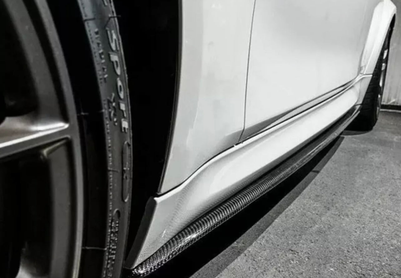 BMW 2 Series F22 F23 F87 - M Performance Style Side Skirt Extensions Carbon Look