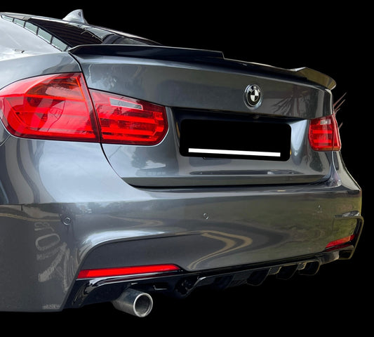 BMW 3 Series F30 - M3 Look V Style Rear Boot Spoiler Gloss Black