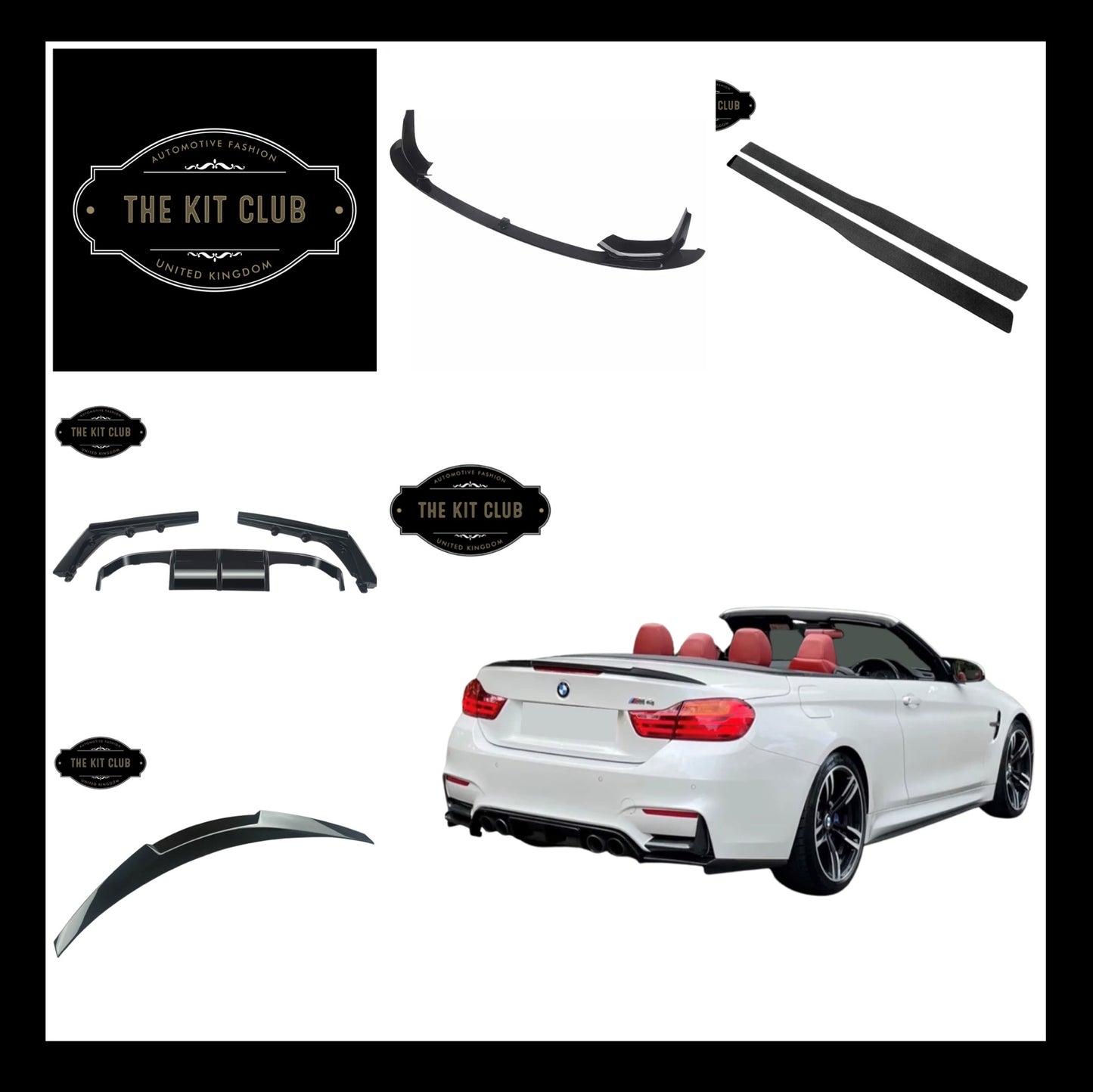 BMW M4 F83 Convertible M Performance Style Package Gloss Black